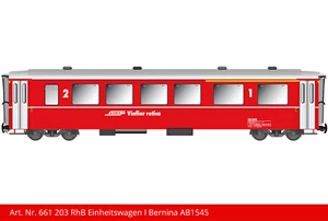 Kiss RhB Einheitswagen I Bernina | Wagennummer – AB 1545-B 2459 Spur-G - Picture 1 of 6
