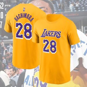 NEW NEW - Rui Hachimura #28 Los Angeles Team Lakers Name & Number T-Shirt