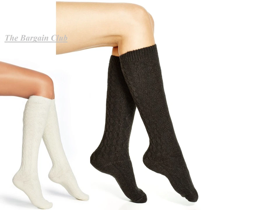 Hue Women's Knee High socks Bootique Tall and Skinny Fisherman Cable socks - Image 1 of 1