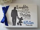 PERSONALISED  DISNEY AUTOGRAPH BOOK -  MICKEY MOUSE *QUOTE* SCRAPBOOK ALBUM 