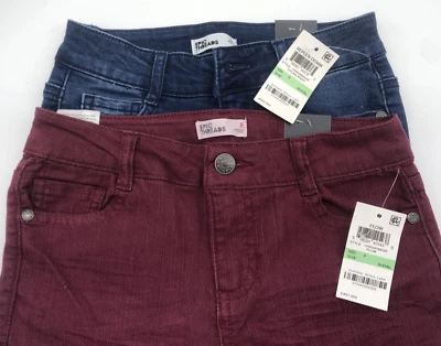 2 Pair Epic Threads Girls BFF Skinny Jeans Size 8 Soft Stretchy Plum & Blue NWT - Image 1 of 4