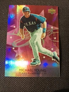 2006 MICHAEL YOUNG UPPER DECK FUTURE STARS PURPLE BASEBALL CARD /1799 RANGERS 71 - Picture 1 of 2