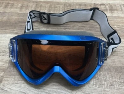 Gafas de Colección Años 90 SCOTT Azul Con Lente Ámbar Máscara Protector Motocross Ama Oakleyl Foto 1 de 4