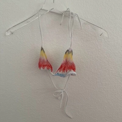 Missoni Mare Bikini Top in Red Multi Chevron - Image 1 of 3