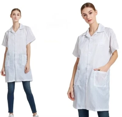 ESD-Safe Econoshield Anti-static LAB Smock Clothes Coat Jacket S-7XL Unisex - Image 1 of 4