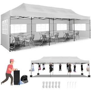 10x30' Commercial Pop UP Canopy Party Tent Folding Waterproof Gazebo Heavy Duty - Picture 1 of 51