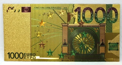 Euro European Union Novelty 24K Gold Foil Plated €1000 Note - GFN85 - Image 1 of 3