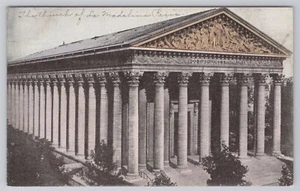 The Church of La Madeleine Exterior View Paris France Antique Postcard - Picture 1 of 2