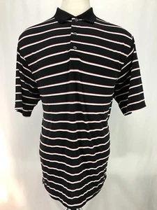 Footjoy FJ Short Sleeve Golf Multicolored Striped Polo Men's Size Large - Picture 1 of 7