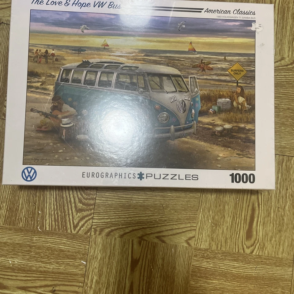 Eurographics The Love & Hope VW Bus Puzzle 1000 1963 Volkswagen American Classic Foto 1 de 4