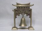 * no hammer vintage brass gong bell Asian Pagoda oriental cherub *PLEASE NOTE