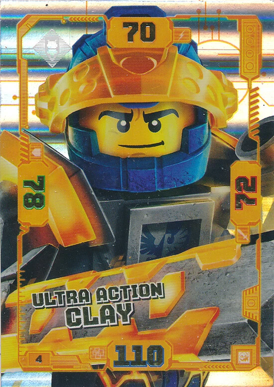 LEGO Nexo Knights Sammelkarten Serie 2 - 4 - Ultra Action Clay - Helden - Bild 1 von 1