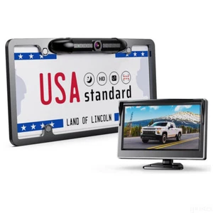 5" Car Monitor Dual Mounts License Plate Backup Camera Metal Case Night Vision - Picture 1 of 12