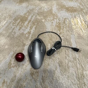 Logitech T-BC21 USB Wired Optical Trackman Marble Mouse Trackball Tested & Works - Picture 1 of 12