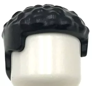 Lego Neu Schwarz Minifigur Haar Männlich Aufgerollt mit geraden Seiten Stück - Bild 1 von 1