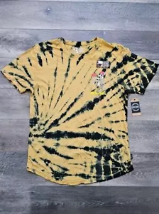 Dikotomy Tee Bad Decisions Yellow Black Tie Dye Mens XL Short Sleeve Crew Shirt - Picture 1 of 10