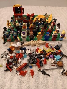 Huge Lego Minifigure Lot w/ Accessories Jurassic Deep Sea Friends Pets City Buzz - Picture 1 of 19