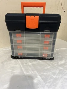 Utility DIY Storage Tool Box Carry Case 4 Drawers Screw Organiser Hobby Dividers - Picture 1 of 9