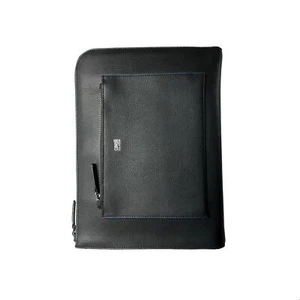 Cavalli Class Men's Black Textured Leather Document Portfolio Case Bag - Imagen 1 de 6