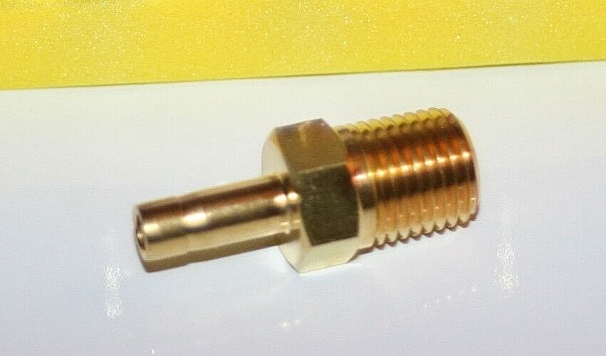 1/4" Tube x 1/4" MNPT Brass Adapter Fitting HAM-LET  739LMB1/4X1/4 - Image 1 of 1