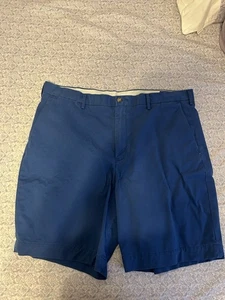 Polo Ralph Lauren Shorts Mens 40 Navy Blue Stretch Classic Fit Chino - Picture 1 of 6
