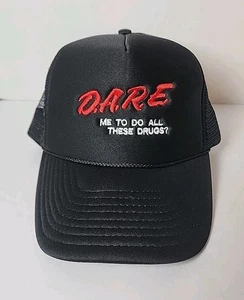 Vintage D.A.R.E. Dare Me To Do All These Drugs Parody Trucker Hat - Picture 1 of 4