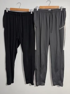 (2-Lote) Pantalones deportivos de fútbol Nike para hombre talla mediana negros/grises para correr - Imagen 1 de 6