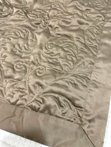 SET of 2 Chocolat Brown Quilted Polyester Pillow Shams - Picture 1 of 3