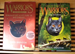 Lot of 2 Books Warriors Super Edition & Dawn of the Clans by Erin Hunter - Picture 1 of 11