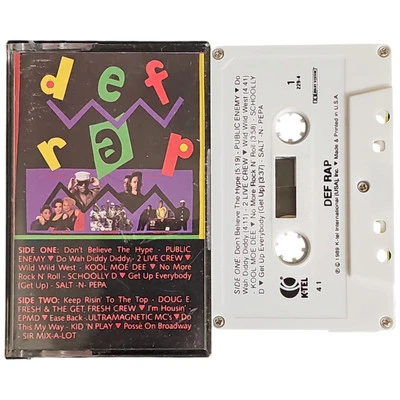 Def Rap 1988 Cassette Public Enemy Kool Moe Dee Salt -N- Pepa EPMD 2 Live Crew - Image 1 of 2