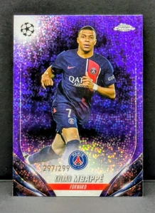 2023-24 Topps Chrome Kylian Mbappé #'d/299 Purple Geometric Refractor #21 NM - Picture 1 of 11