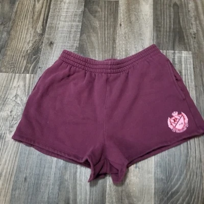 Lounge casual Victoria's Secret rosa curto feminino médio borgonha - Imagem 1 de 4