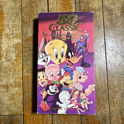 50 Classic 6 Full Hours Of Color Cartoons - Volume II(2) - VHS (1991, Burbank) - Image 1 of 4