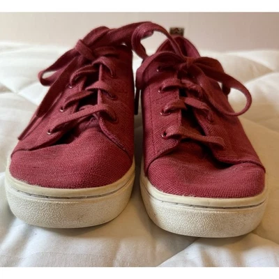 TOMS Lenny Lace Up Cotton Canvas Sneakers Casual Shoes Big Kid Size 1 - Image 1 of 4