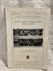 1941 Sight Sexing Barred Rock Baby Chicks Chickens Farm Services Ottowa  -- 8831 - Picture 1 of 9
