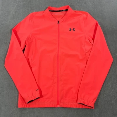 Under Armour Storm Run Mens Medium Coral Orange HeatGear Fitted Jacket - Image 1 of 4