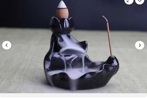 1pc Handmade Ceramic Incense Burner Holder Buddhist Supplies - Picture 1 of 3