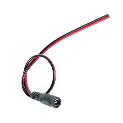 SECURICAM DC POWER FLY LEAD 2,1mm PRESA FEMMINA CCTV PSU PIGTAIL JACK CAVO FOTOCAMERA