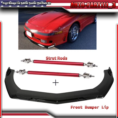 For Mitsubishi 3000GT Front Bumper Lip Splitter Spoiler Chin Body Kit - Image 1 of 4