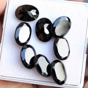 54.00 Cts Natural Black Spinel 9.5x13.5 Oval Cut Wholesale Lot Loose Gemstone - Picture 1 of 2