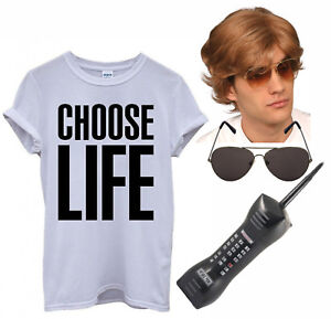 Mens Ladies Choose Life T Shirt George Michael 80s 90s Wham Fancy Dress Costume