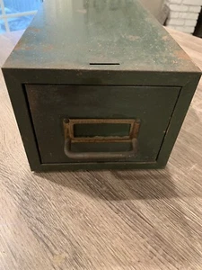 Vintage Art Steel Co NY 3x5 Index Card File 15x6.5x5 ASCO - Picture 1 of 20