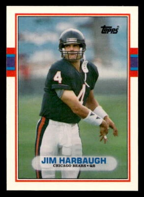1989 Topps Traded #91T Jim Harbaugh Rookie Card RC - Image 1 of 2