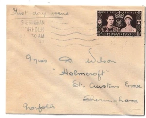 13/5/1937 UK GB FDC - King George VI Coronation - Sheringham Postmark - Picture 1 of 2