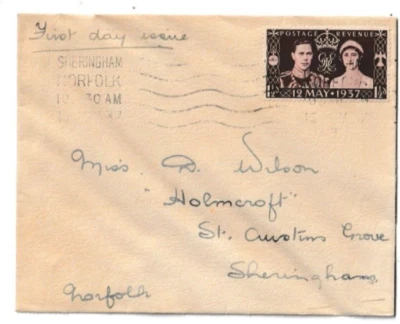 13/5/1937 UK GB FDC - King George VI Coronation - Sheringham Postmark - Image 1 of 2