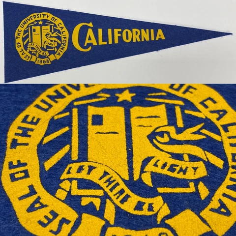 1950s Cal California Golden Bears Berkeley Oski Mini Pennant 3.5x9.75 Hormel Cover