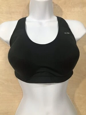 Sujetador deportivo c9 champion mujer talla 34D negro espalda deportiva ligeramente acolchado Foto 1 de 4