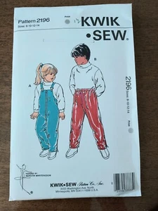 Kwik Sew 2196 Kids Snow/Ski Pants Uncut  Bibs and Pull On Sealed Envelope - Picture 1 of 3