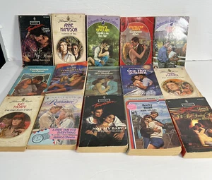 Vintage Harlequin & Silhouette Book Lot of 15 Romance Books 1970’s to 90’s - Picture 1 of 12