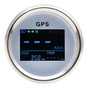 52mm Digital GPS Tachometer Kilometerzähler Mph Knot Km/h Für Auto Boot Motorrad - Picture 1 of 15
